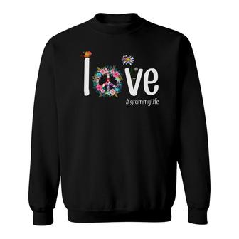 Flower Love Grammy Life Sweatshirt | Mazezy