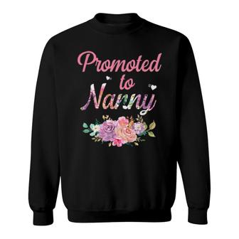 Flower Promoted To Nanny Est 2022 Sweatshirt | Mazezy