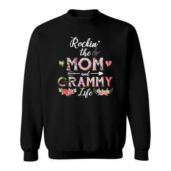 Flower Rockin The Mom And Grammy Life Sweatshirt | Mazezy