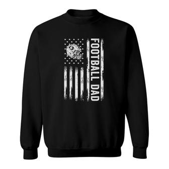 Football Dad American Flag Proud Dad Of Ballers Father's Day Sweatshirt | Mazezy