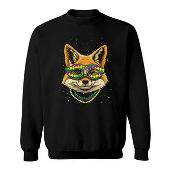 Fox Animal Lover Cute Mardi Gras Carnival Jester Sweatshirt | Mazezy