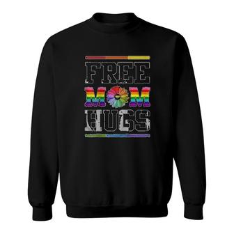 Free Mom Hugs Rainbow Gay Pride Gifts Sweatshirt | Mazezy