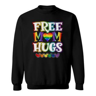 Free Mom Hugs Rainbow Hearts Gay Pride Lgbt 2021 Ver2 Sweatshirt | Mazezy