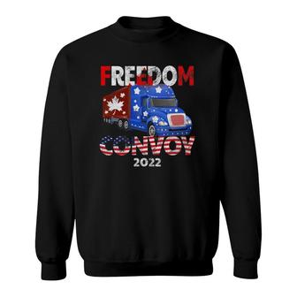 Freedom Convoy 2022 In Support Of Truckers Mandate Freedom Sweatshirt | Mazezy
