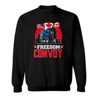 Freedom Convoy 2022 Support Truckers Mandate Freedom Sweatshirt | Mazezy