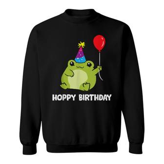 Frog Birthday Present Happy Birthday Cute Frog Sweatshirt | Mazezy