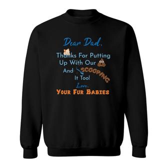 From Fur Babies For Father - Father's Day Cat Dad Sweatshirt | Mazezy