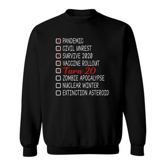 Funny 20Th Birthday Gift 20 Years Old 2001 Made In 2001 Ver2 Sweatshirt | Mazezy