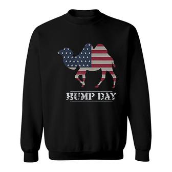 Funny American Flag Hump Day Camel Sweatshirt | Mazezy