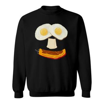 Funny Bacon And Eggs Breakfast Smiles For Low Carb Diet Sweatshirt | Mazezy