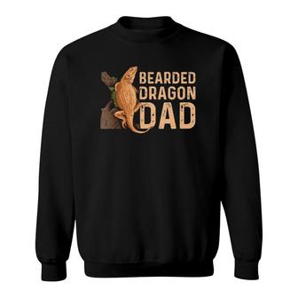 Funny Bearded Dragon Dad Herpetology Lizard Sweatshirt | Mazezy