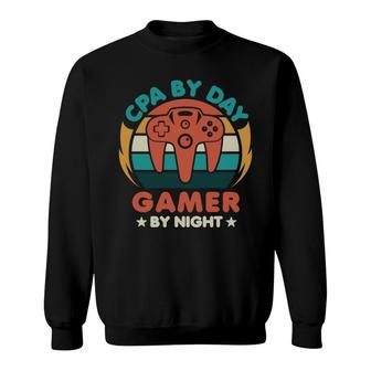 Funny By Day And Gamer By Night Accountant Video Game Video Game Lover Sweatshirt - Thegiftio UK