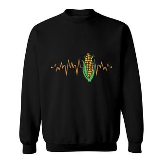 Funny Corn Heartbeat Corn On The Cob Men Women Sweatshirt | Mazezy