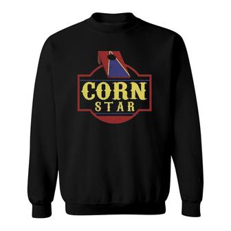 Funny Corn Star Bean Bag Toss Design Sweatshirt | Mazezy