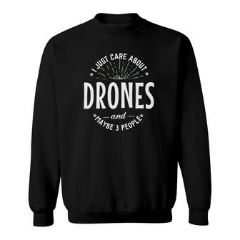 Funny Drones For Men Dad Fathers Day Gift Sweatshirt | Mazezy