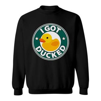 Funny Duck Duck Ducked 4X4 Car Quack Humor Rubber Ducking Sweatshirt | Mazezy