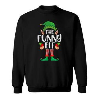 Funny Elf Matching Family Group Christmas Party Pajama Sweatshirt | Mazezy