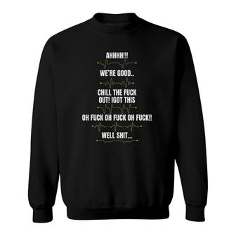 Funny Emergency Ems Emt Heartbeat Ecg Sweatshirt | Mazezy