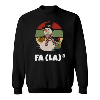 Funny Fa La 8 Christmas Math Teacher Snowman Sweatshirt | Mazezy
