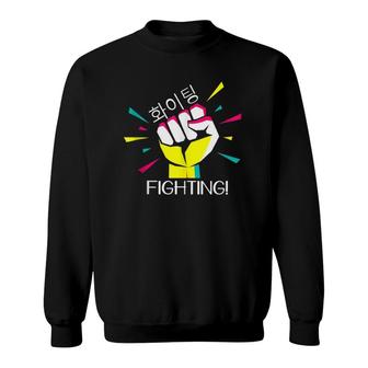 Funny Fighting Korean Drama Hangul Fist Sweatshirt | Mazezy