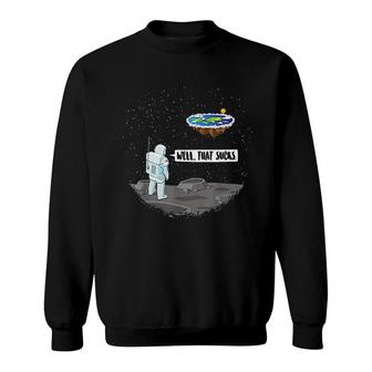 Funny Flat Earth Astronaut Sweatshirt | Mazezy