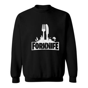 Funny Forknife Video Games Joke Graphic Sweatshirt | Mazezy