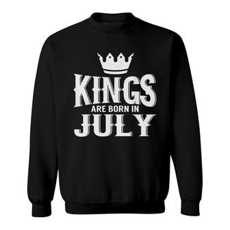 Funny Gift Kings Are Born In July Sweatshirt | Mazezy