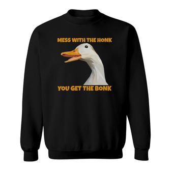 Funny Goose Lover Gift Honk Goose Easily Distracted By Ducks Sweatshirt | Mazezy