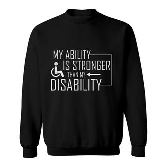 Funny Handicap Wheelchair Apparel Disability Amputee Sweatshirt - Thegiftio
