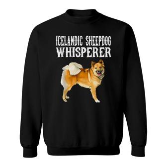 Funny Icelandic Sheepdog Whisperer Dog Sweatshirt | Mazezy