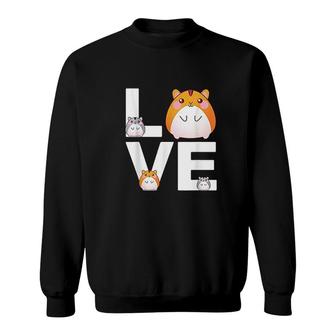 Funny Love Hamsters Animal Toys Pets Lovers Sweatshirt - Thegiftio UK