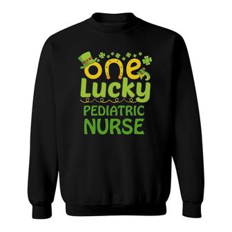 Funny Lucky Pediatric Nurse St Patrick's Day Sweatshirt | Mazezy