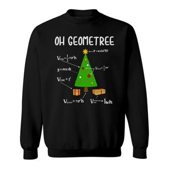 Funny Math Geometry Xmas Tree Understand Math Teacher Sweatshirt - Thegiftio
