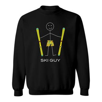 Funny Mens Skiing Ski Winter Sport, Boy Skier Sweatshirt | Mazezy