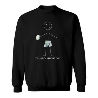 Funny Mens Tambourine, Boy Musician Sweatshirt | Mazezy