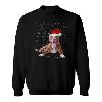 Funny Merry Pitmas Pit Bull T Christmas Dog Gift Sweatshirt | Mazezy