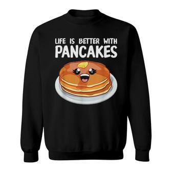 Funny Pancakes Art Brunch Breakfast Pancake Maker Sweatshirt | Mazezy