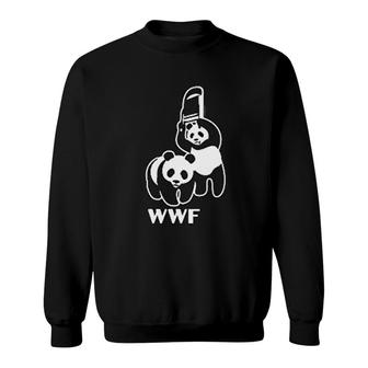 Funny Panda Bear Wrestling Sweatshirt | Mazezy