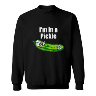 Funny Pickle I Am In A Pickle Sweatshirt | Mazezy