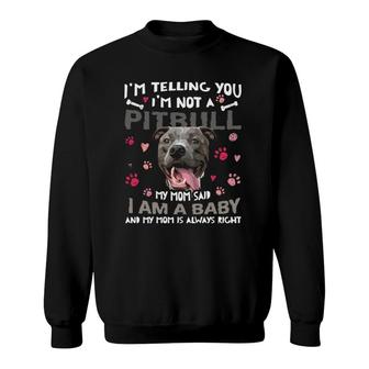 Funny Pitbull Baby Tee Dog Mom Mother Pittie Dogs Lover Sweatshirt | Mazezy