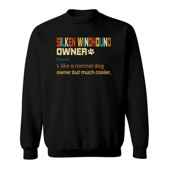 Funny Silken Windhound Vintage Retro Dog Mom Dad Gift Sweatshirt | Mazezy