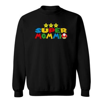 Funny Super Mommio Video Game Lover Mothers Day Sweatshirt - Thegiftio UK