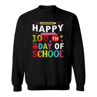 Funny Teacher And Student Happy 100 Days Of School Sweatshirt | Mazezy