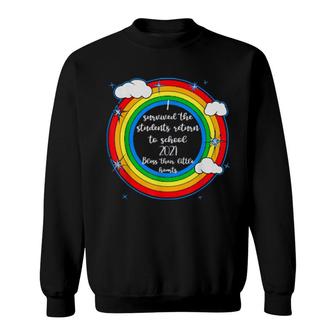 Funny Teacher Survived The Students Return To School Sweatshirt | Mazezy