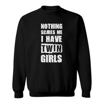 Funny Twin Daughter Mom Of Twins Dad Of Twins Sweatshirt | Mazezy