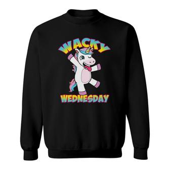 Funny Unicorn Wednesdays Wacky Wednesday Unicorn Sweatshirt | Mazezy