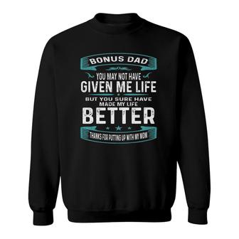 Funny Vintage Father's Day Bonus Dad From Daughter Son Boys Sweatshirt | Mazezy