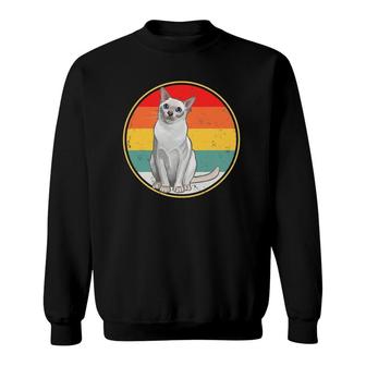 Funny Vintage Sunset Tonkinese Cat Sweatshirt | Mazezy