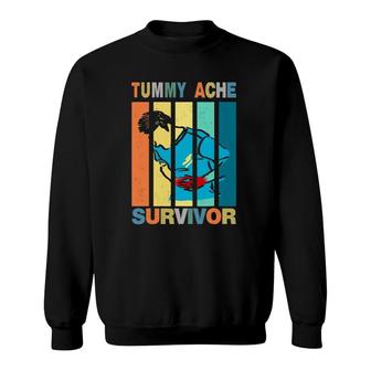 Funny Vintage Tummy Ache Survivor Sweatshirt | Mazezy