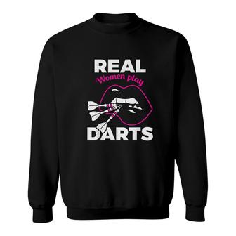 Funny Womens Darts Gift Female Amateur Pub Bar Dart Player Sweatshirt - Thegiftio UK